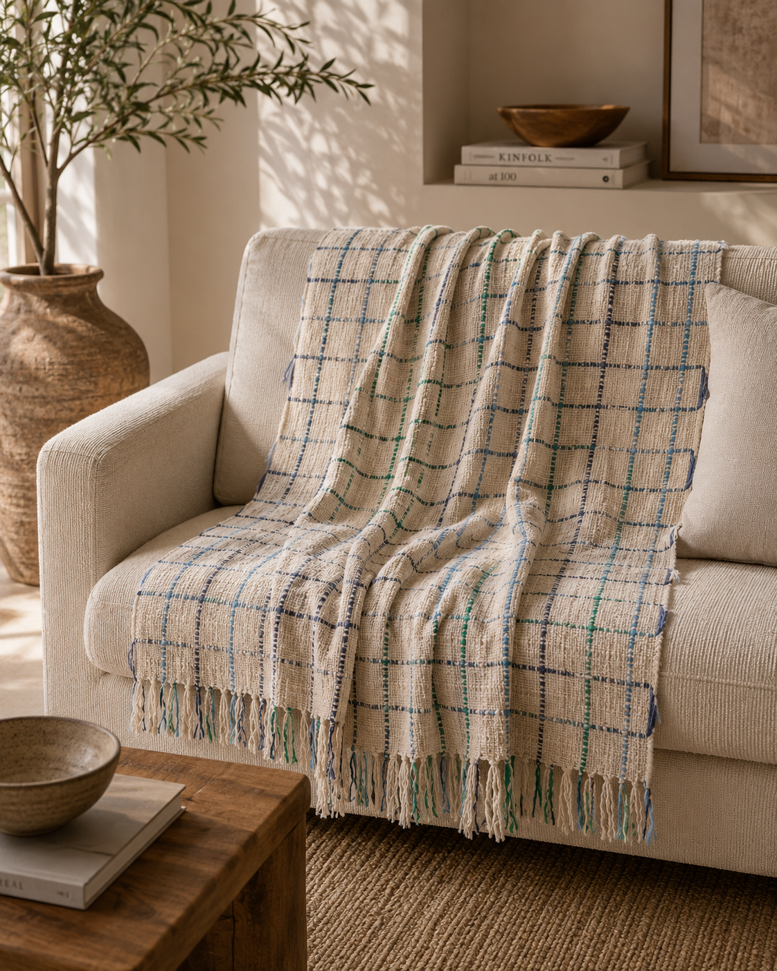 Hand woven throw